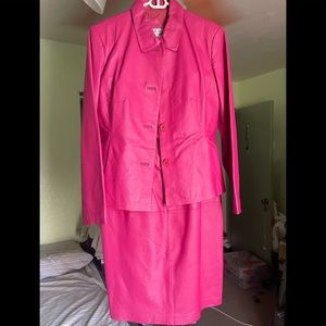 Tower Hill Collection Leather Jacket and Dress Suit